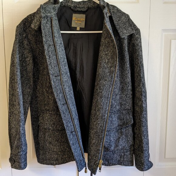 Wearmaster Outerwear Size Small Field Jacket Black Wool Blend Hooded Full Zip - Picture 11 of 14